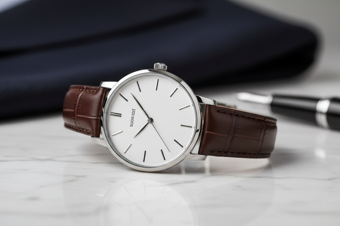 Elegant minimalist business watch for office and formal occasions
