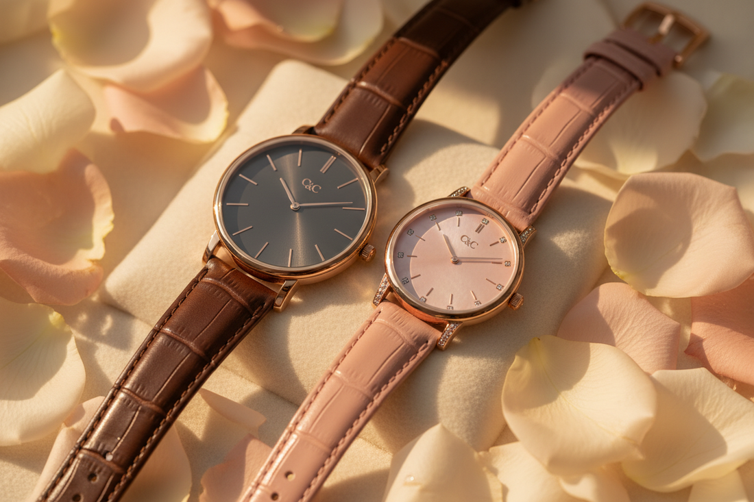 romantic matching couple watches for lovers daily wear